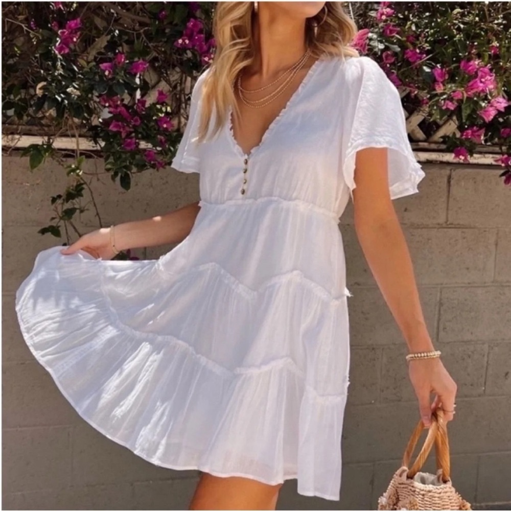 NWT Show Me Your Mumu Alyssa Mini Dress White Voile